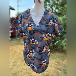 Mickey Mouse Halloween scrub top